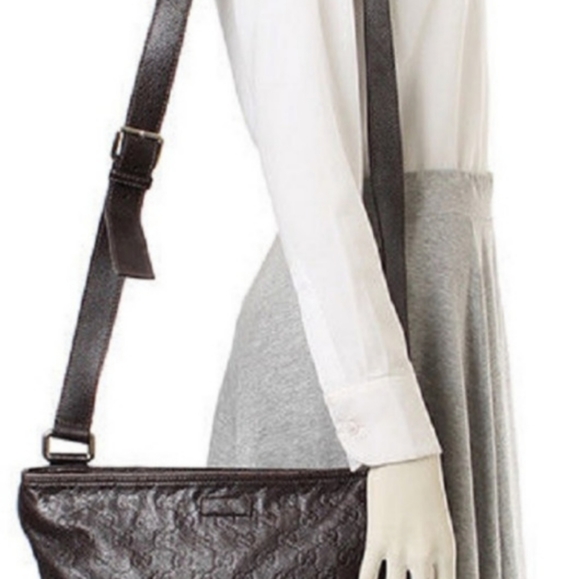 AUTHENTIC VINTAGE GUCCI GUCCISSIMA LEATHER MESSENGER CROSSBODY BAG BROWN - Picture 10 of 10